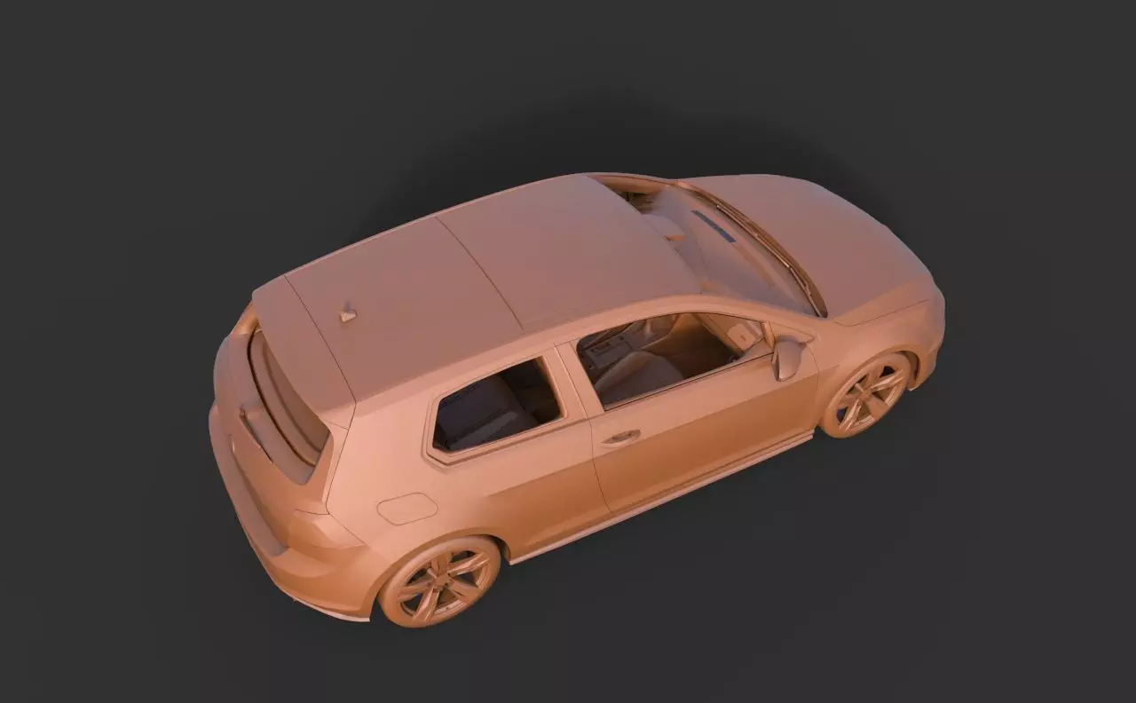 Volkswagen Golf GTI 3D print model_5