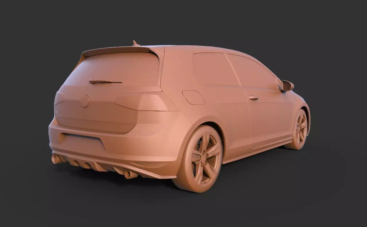 Volkswagen Golf GTI 3D print model_4