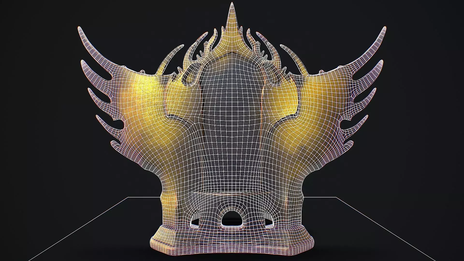 Fantasy Throne 7 game ready 3d model Low-poly 3D model_10