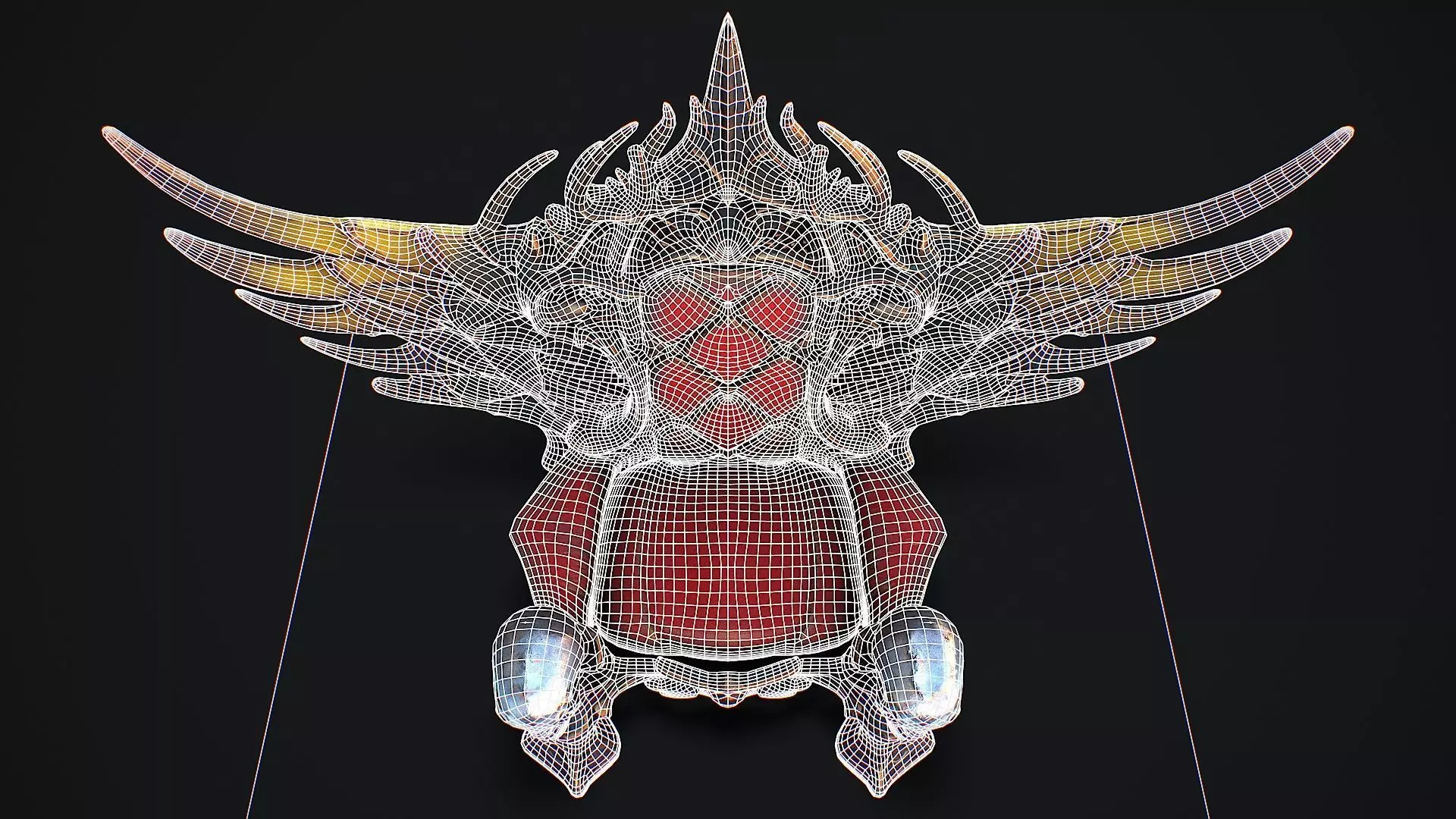 Fantasy Throne 7 game ready 3d model Low-poly 3D model_12