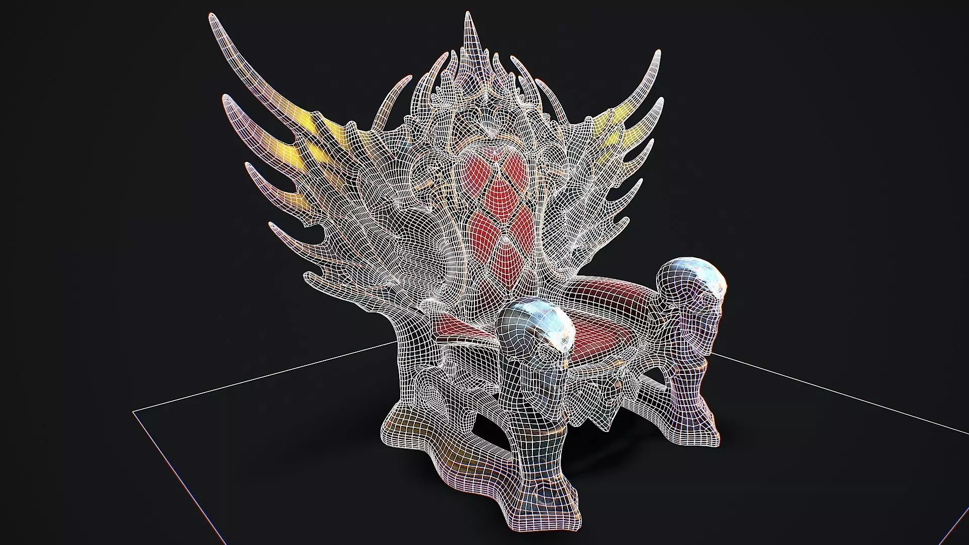 Fantasy Throne 7 game ready 3d model Low-poly 3D model_6