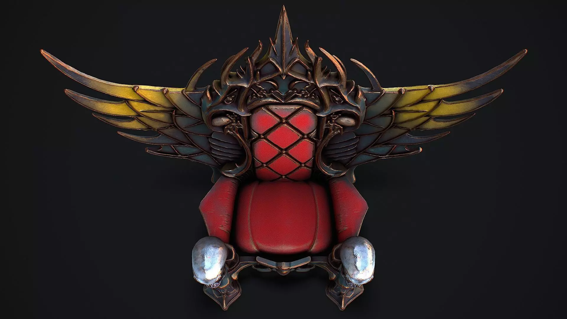 Fantasy Throne 7 game ready 3d model Low-poly 3D model_11