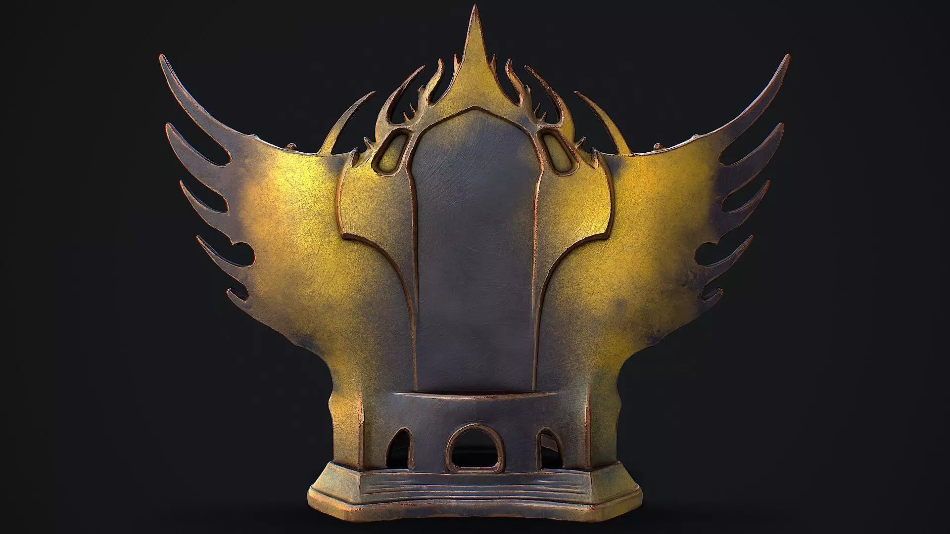 Fantasy Throne 7 game ready 3d model Low-poly 3D model_9
