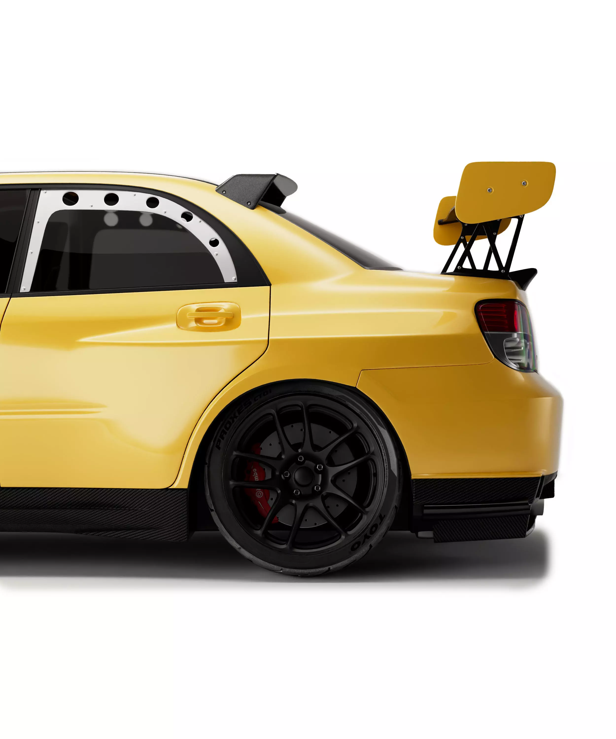 Subaru Impreza Low-poly 3D model_4