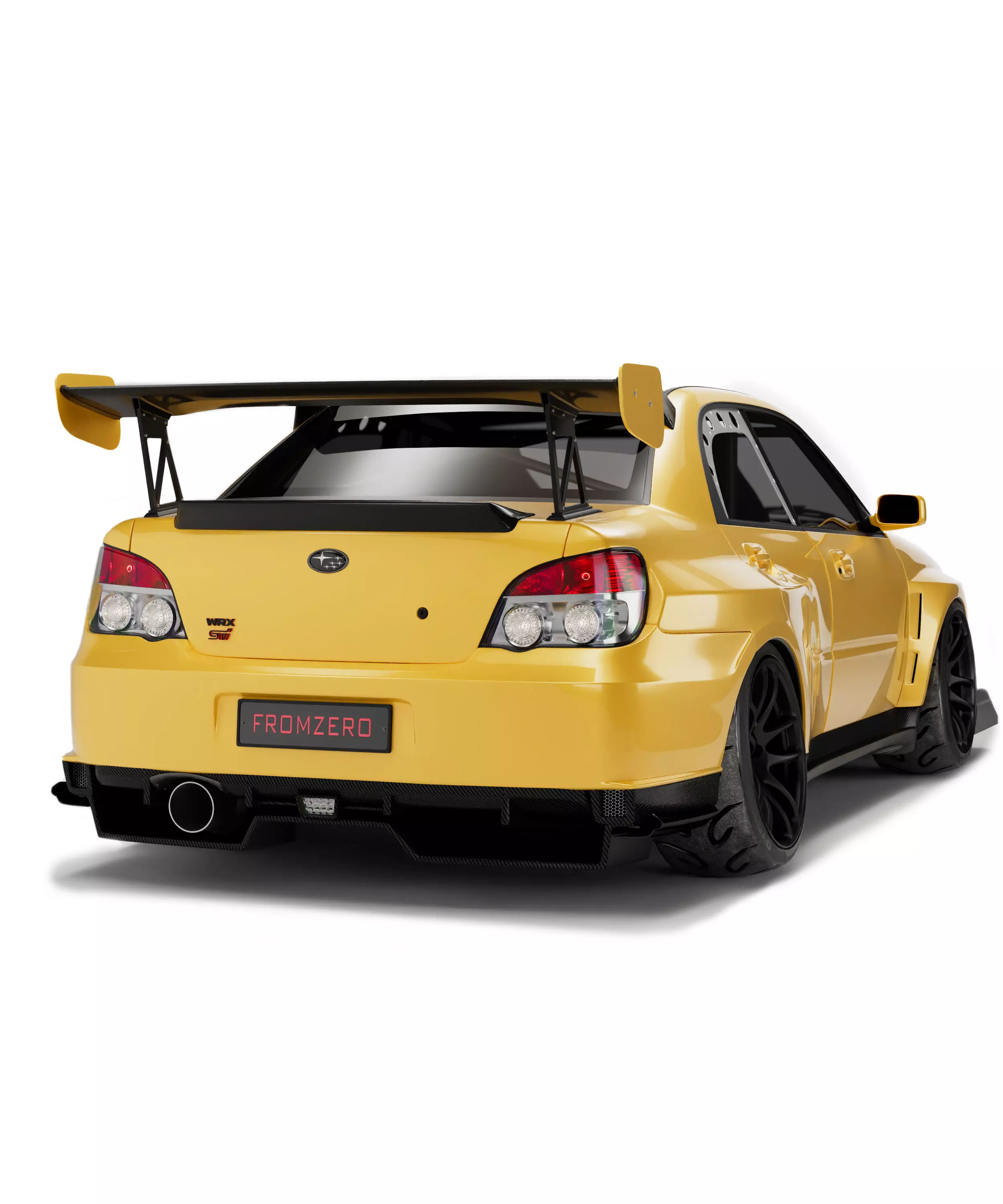 Subaru Impreza Low-poly 3D model_2