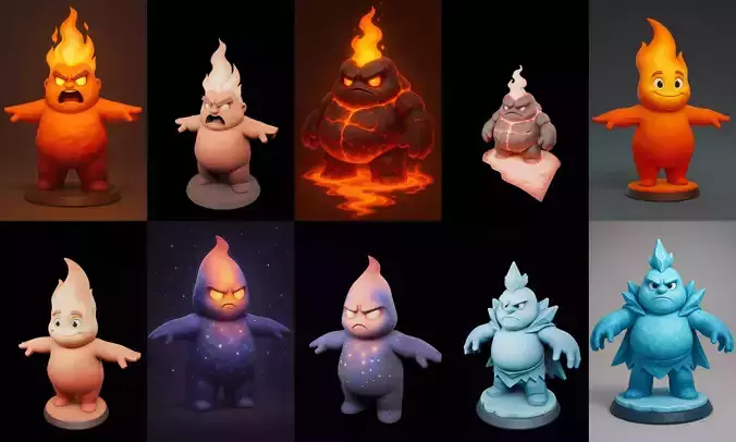 Elemental bundle 7 pack 100 glb