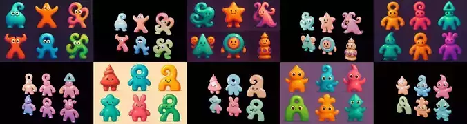 Humanoid Artefack bundle 8 pack 100 glb