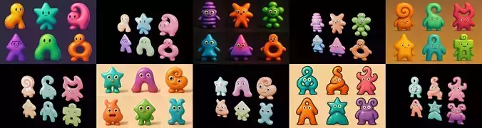 Humanoid Artefack bundle 7 pack 100 glb