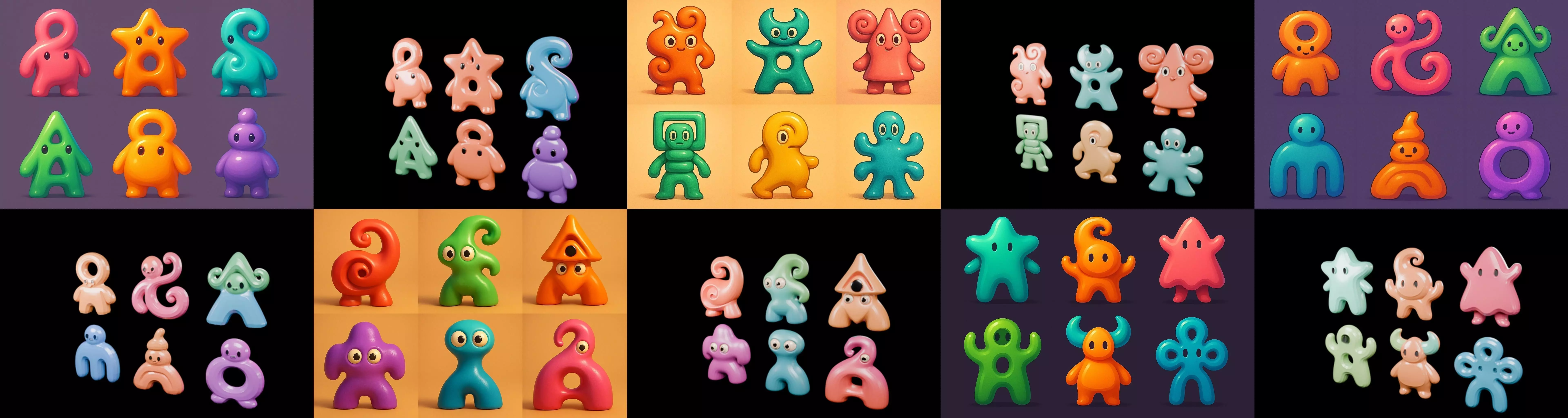 Humanoid Artefack bundle 6 pack 100 glb 3D model_11