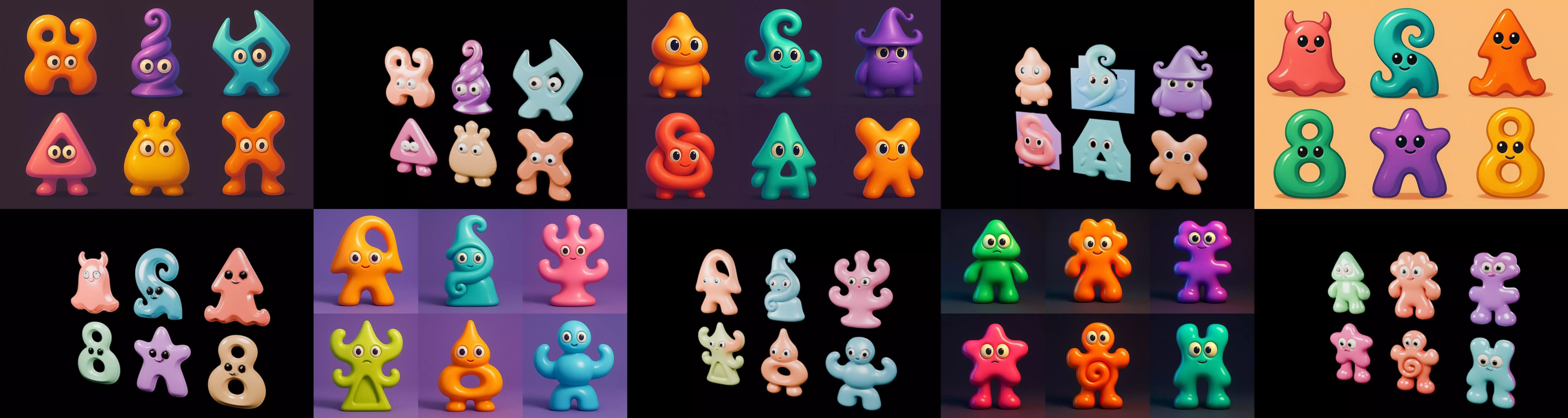 Humanoid Artefack bundle 6 pack 100 glb 3D model_16