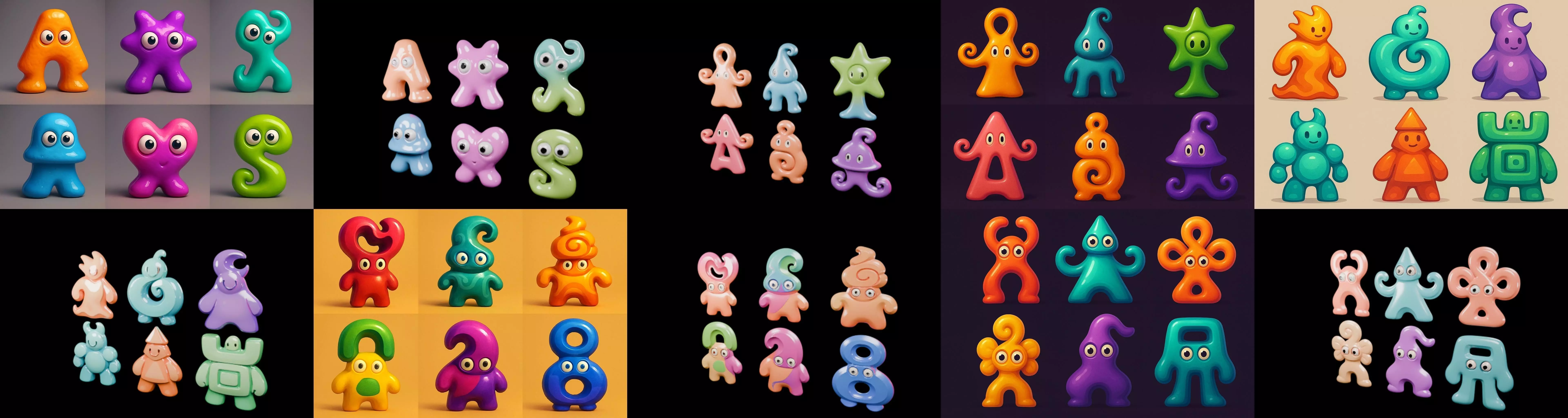 Humanoid Artefack bundle 6 pack 100 glb 3D model_18