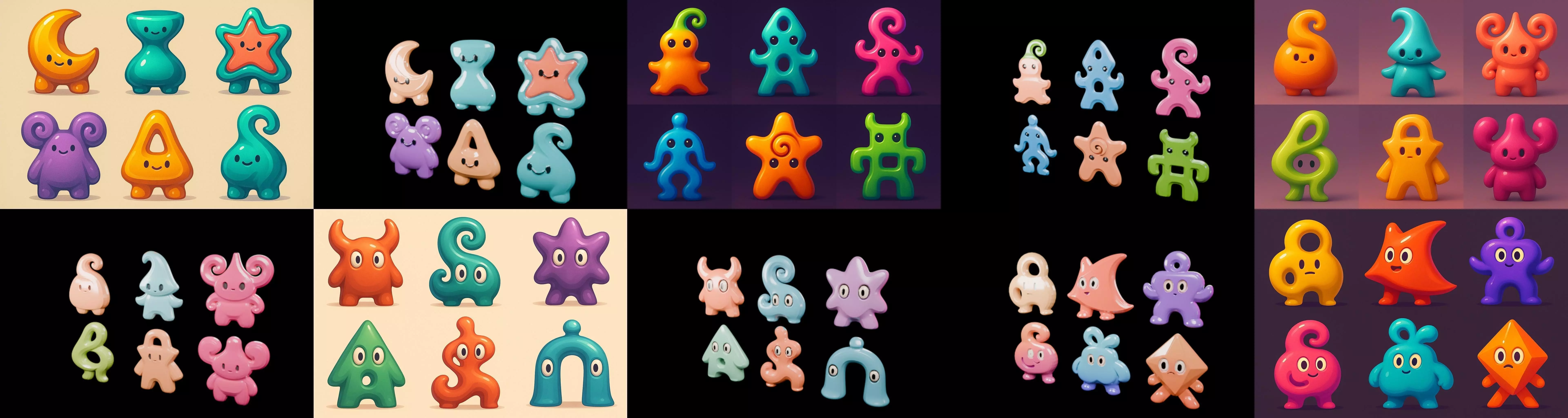 Humanoid Artefack bundle 6 pack 100 glb 3D model_4