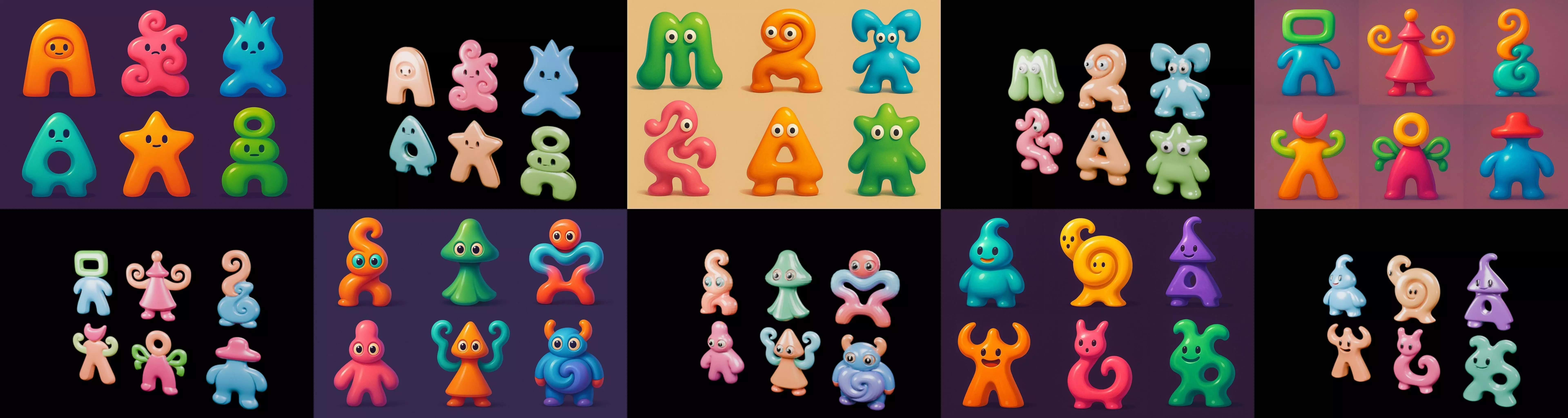 Humanoid Artefack bundle 6 pack 100 glb 3D model_0