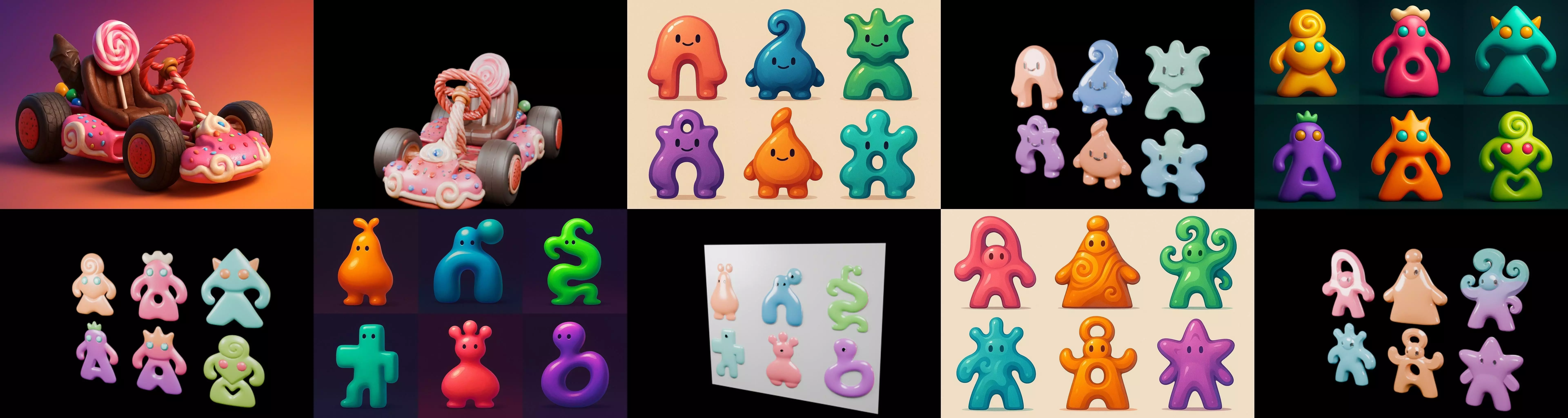 Humanoid Artefack bundle 6 pack 100 glb 3D model_1