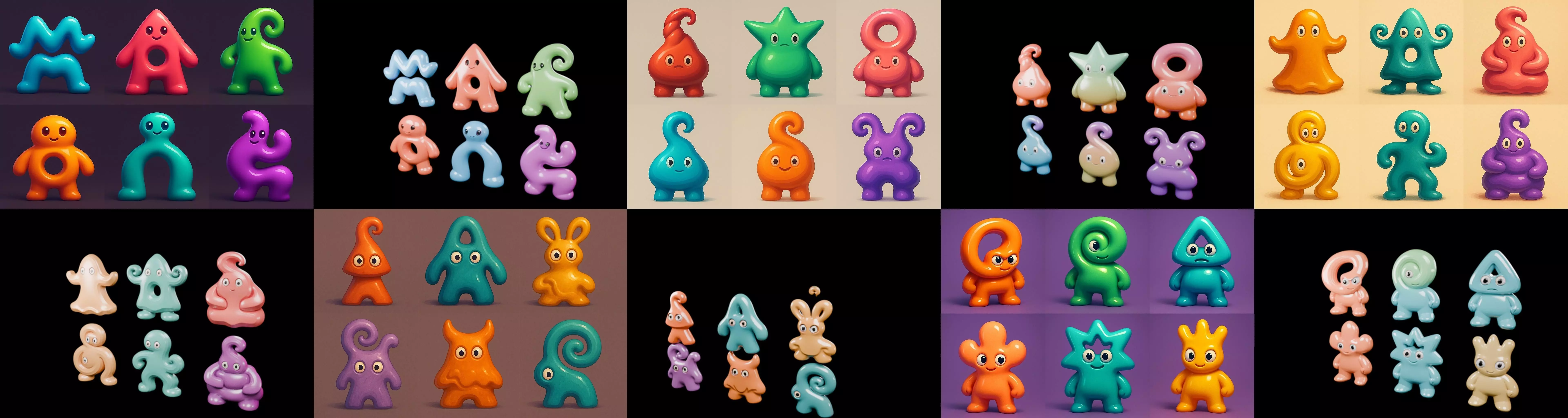 Humanoid Artefack bundle 6 pack 100 glb 3D model_12