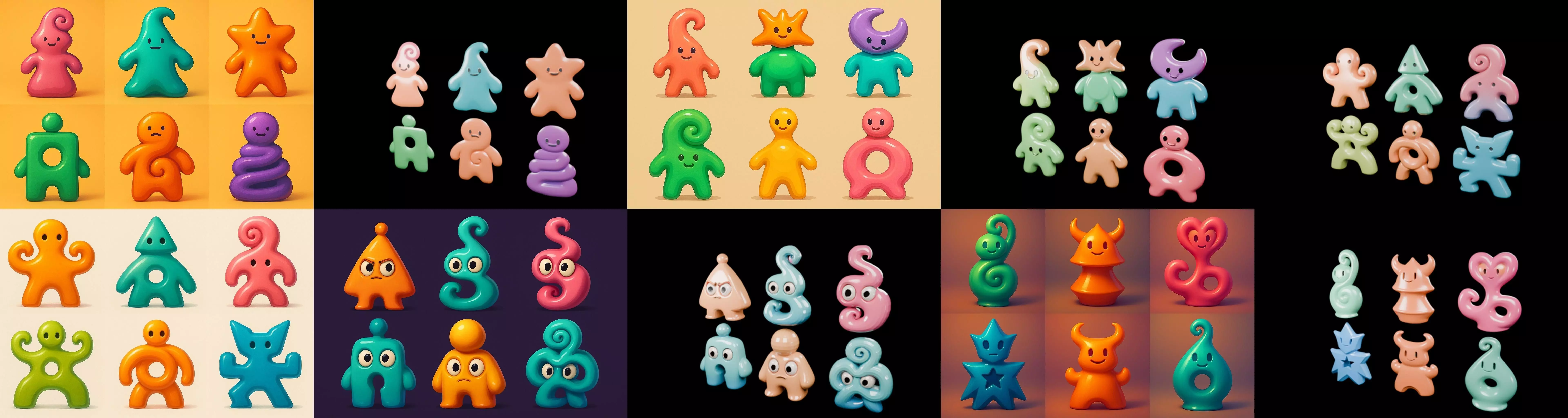 Humanoid Artefack bundle 6 pack 100 glb 3D model_14