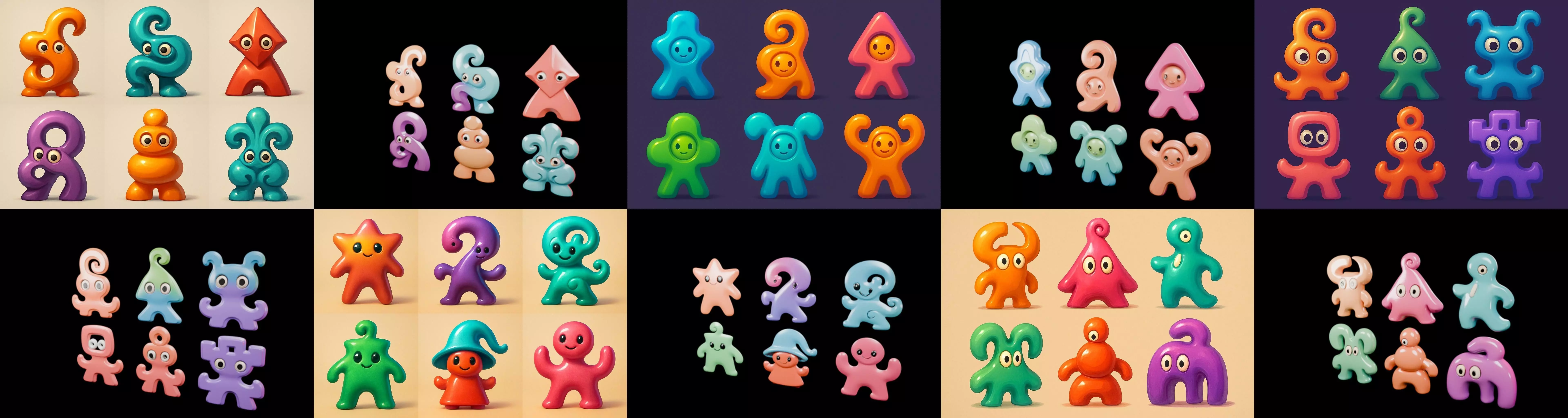 Humanoid Artefack bundle 6 pack 100 glb 3D model_7