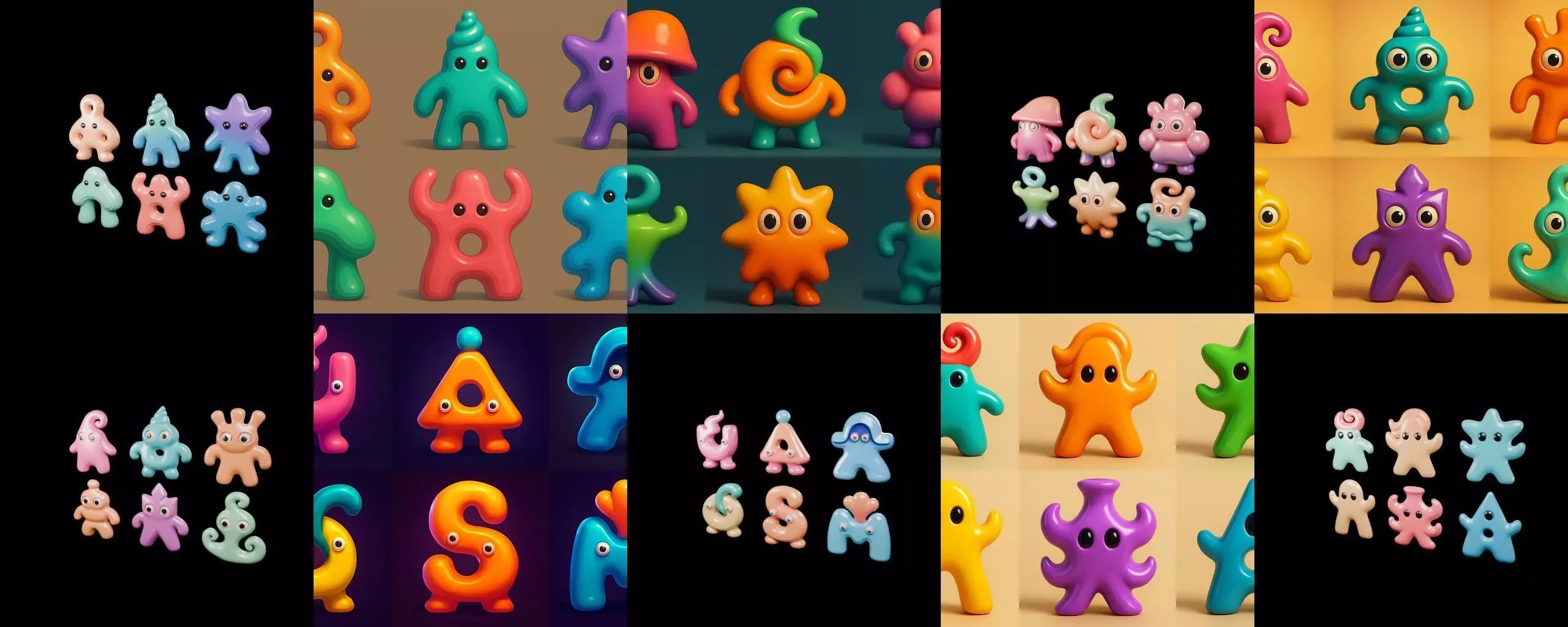 Humanoid Artefack bundle 6 pack 100 glb 3D model_17