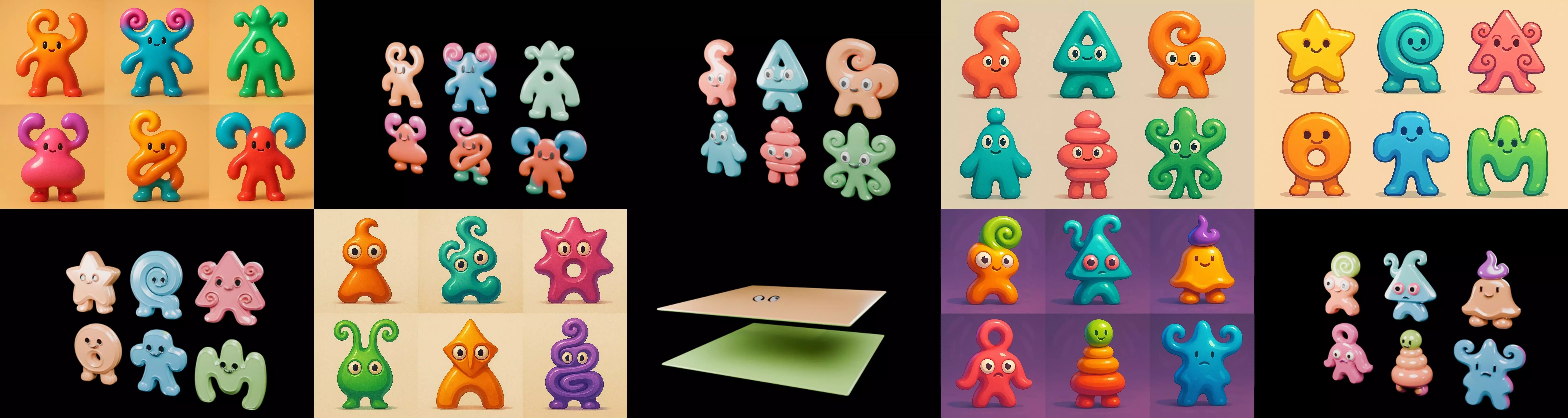 Humanoid Artefack bundle 6 pack 100 glb 3D model_13