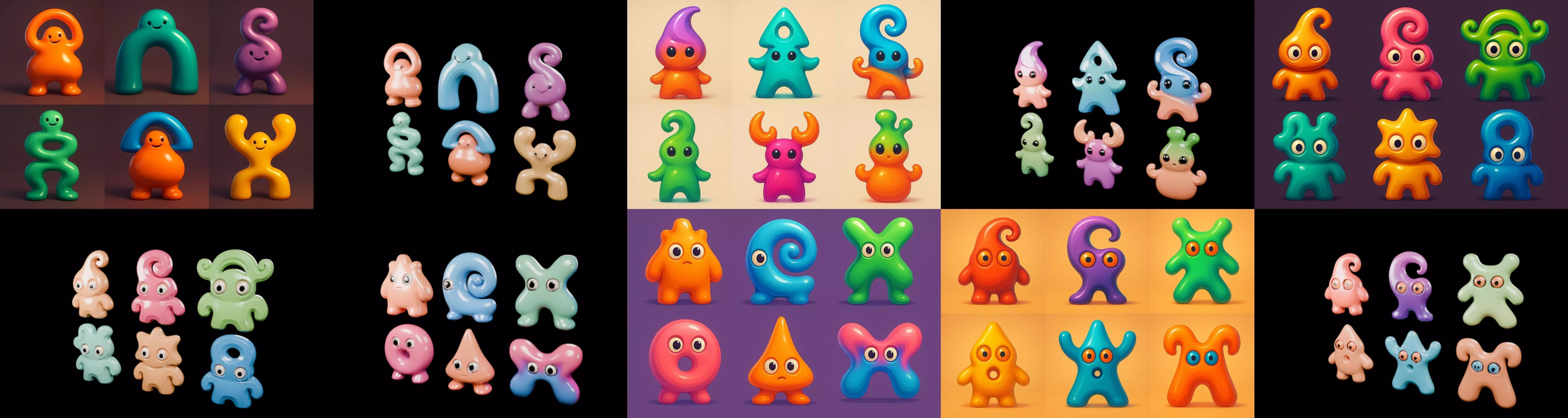 Humanoid Artefack bundle 6 pack 100 glb 3D model_5