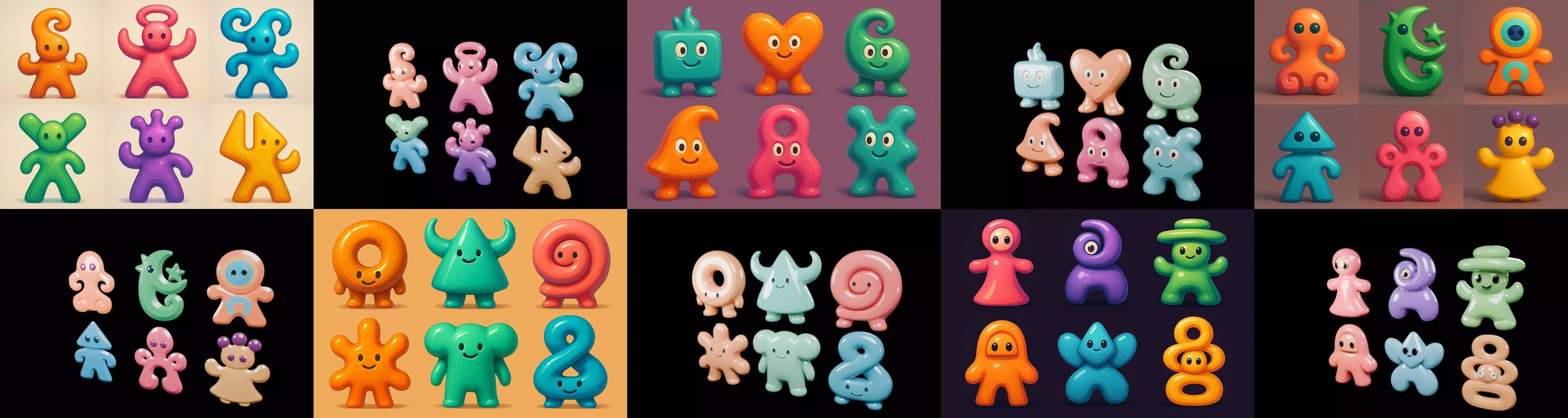 Humanoid Artefack bundle 6 pack 100 glb 3D model_2