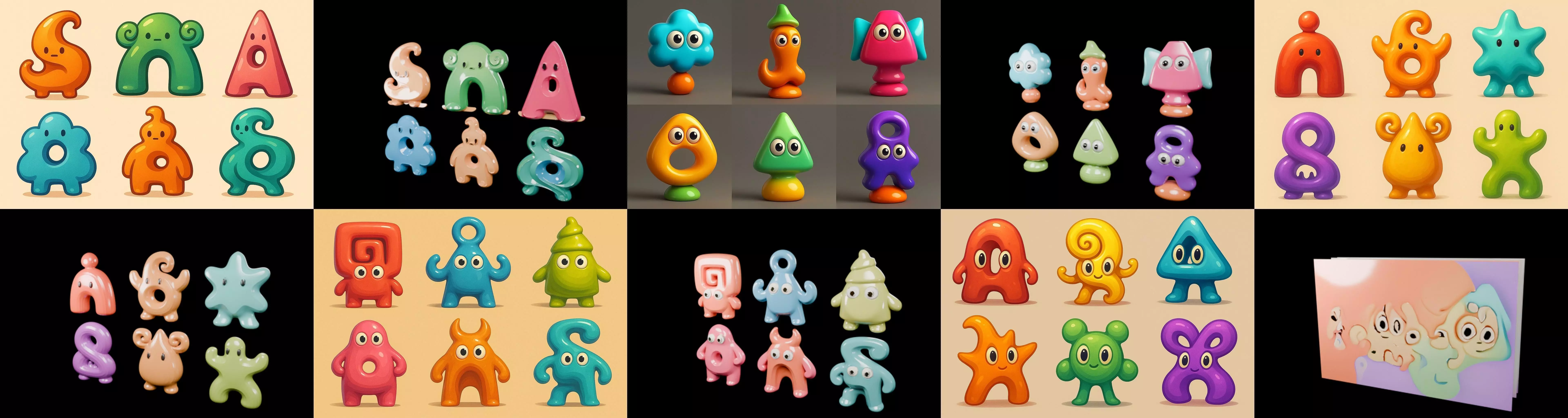 Humanoid Artefack bundle 6 pack 100 glb 3D model_3