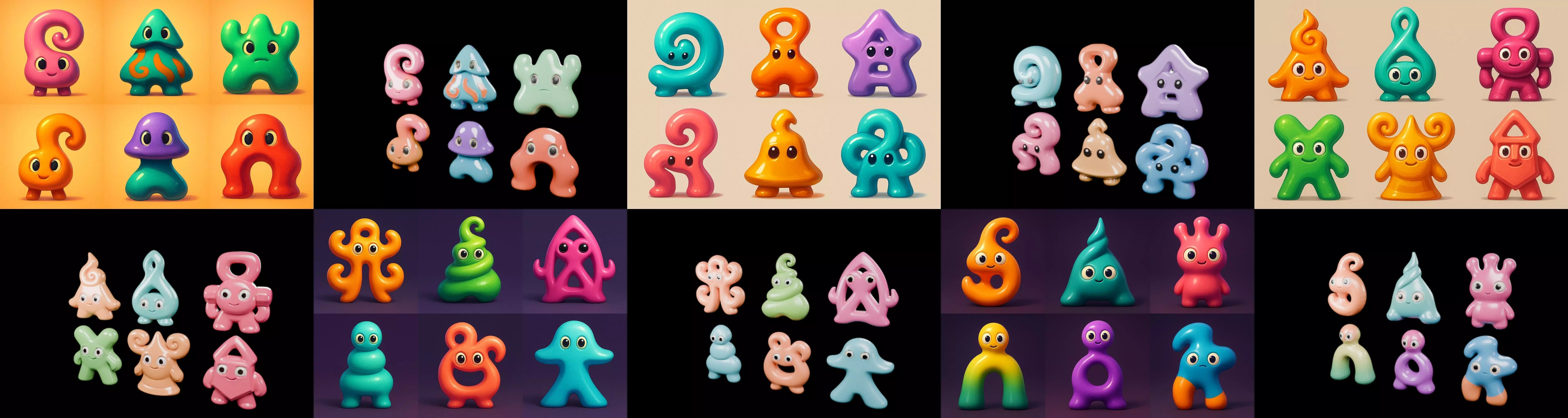 Humanoid Artefack bundle 6 pack 100 glb 3D model_19