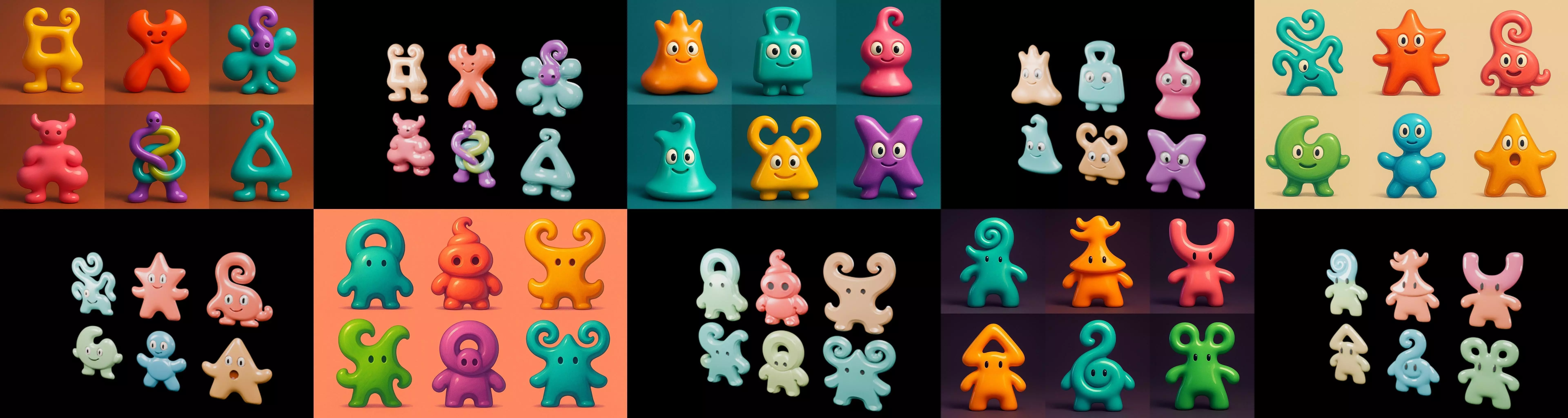 Humanoid Artefack bundle 6 pack 100 glb 3D model_6