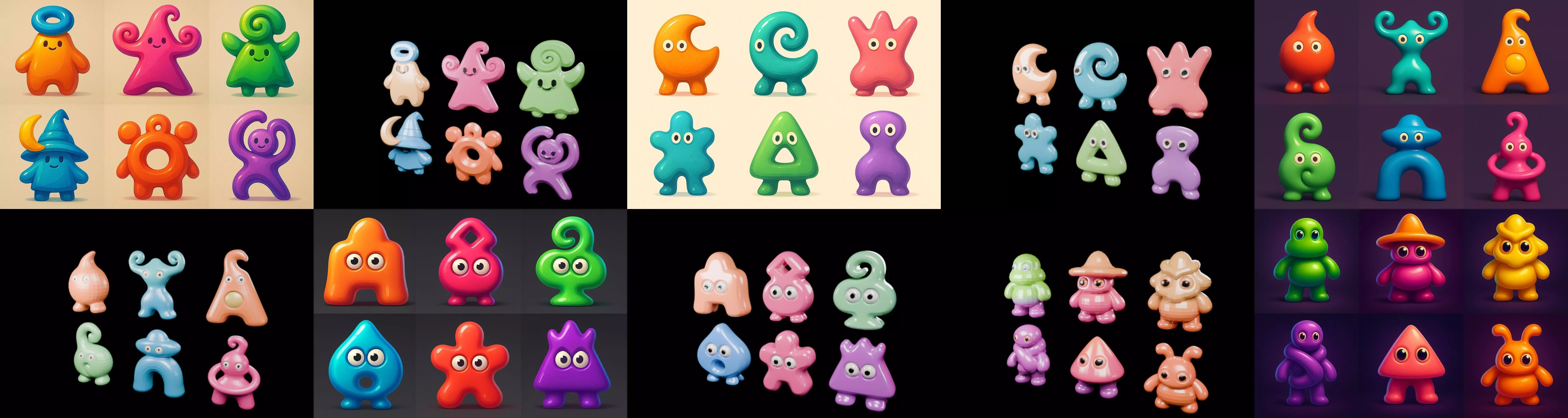 Humanoid Artefack bundle 6 pack 100 glb 3D model_8