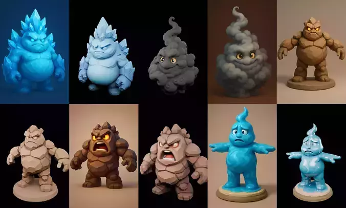 Elemental bundle 4 pack 100 glb