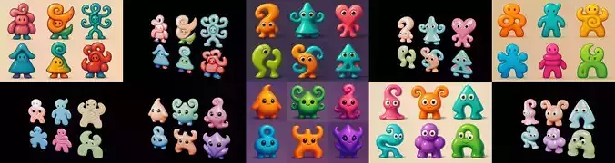 Humanoid Artefack bundle 3 pack 100 glb