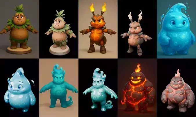 Elemental bundle 1 pack 100 glb