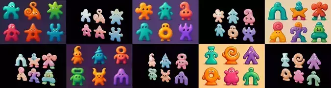 Humanoid Artefack bundle 18 pack 48 glb