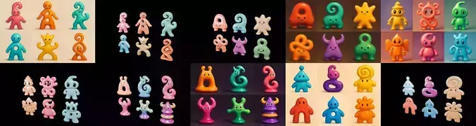 Humanoid Artefack bundle 17 pack 100 glb