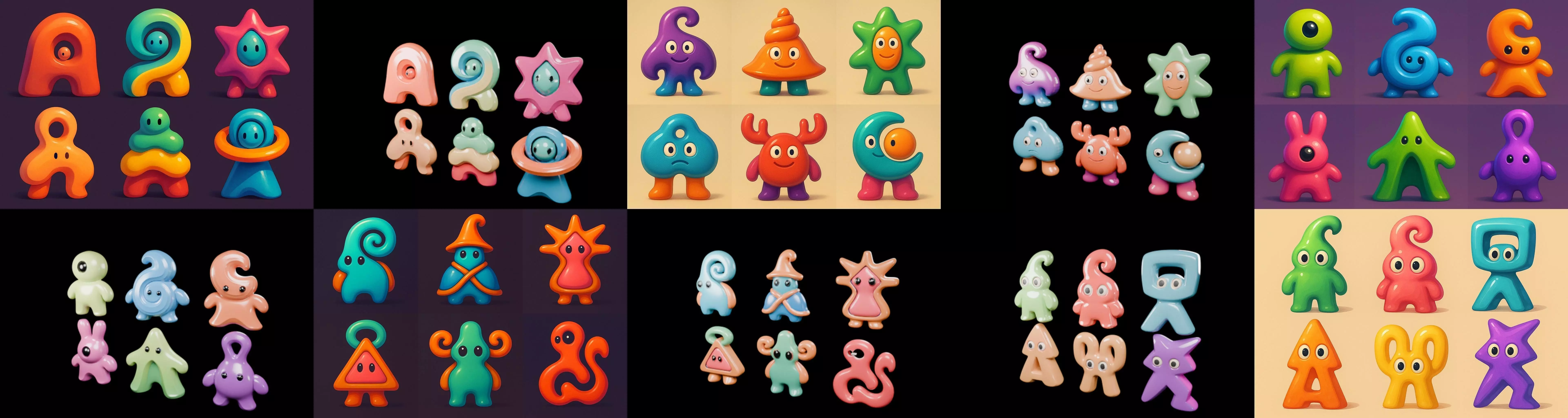 Humanoid Artefack bundle 16 pack 100 glb 3D model_7