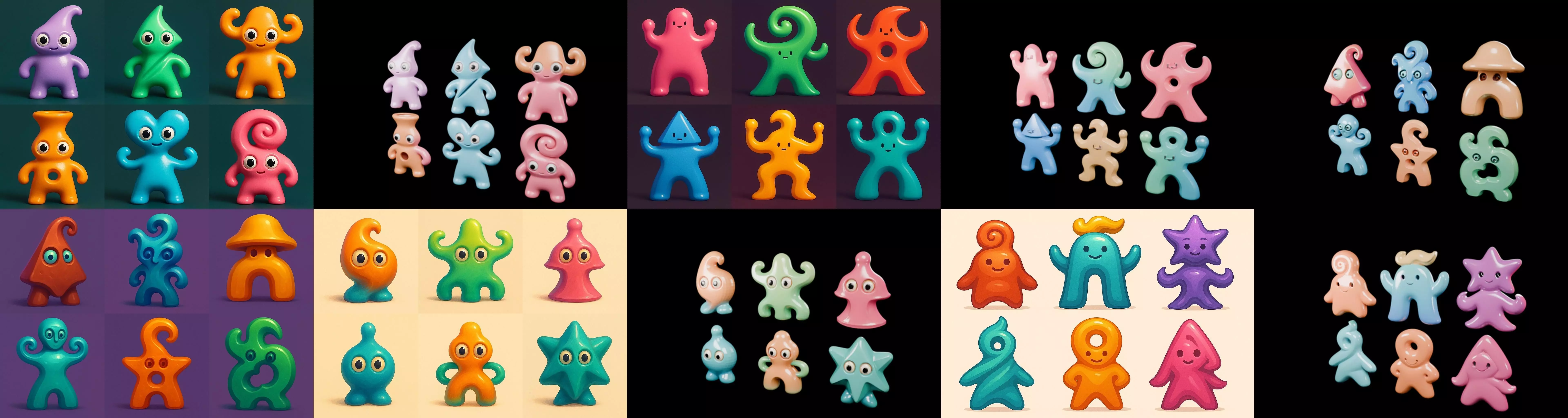 Humanoid Artefack bundle 16 pack 100 glb 3D model_1