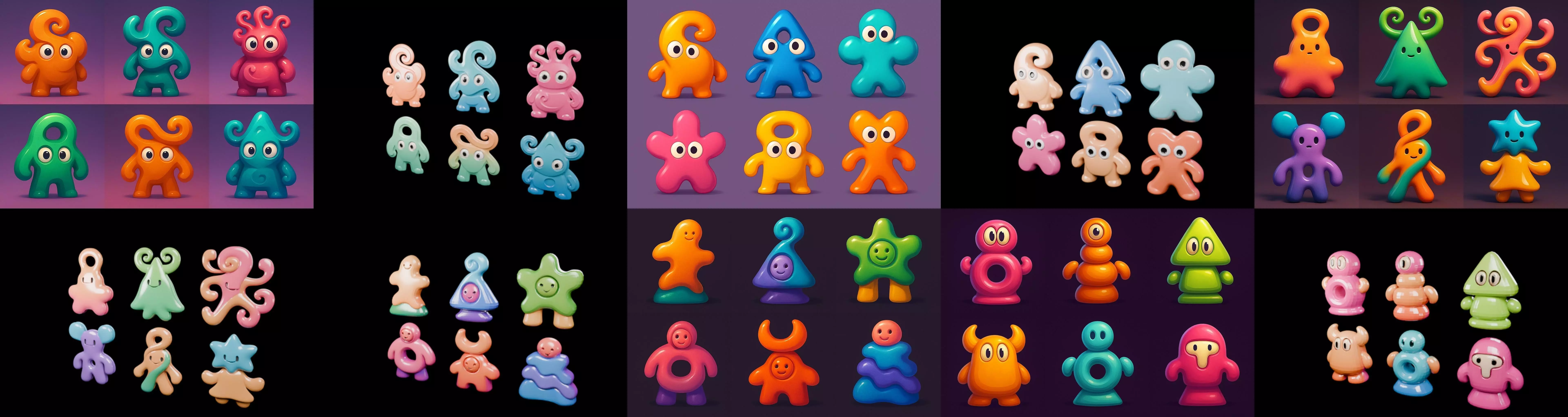 Humanoid Artefack bundle 16 pack 100 glb 3D model_12