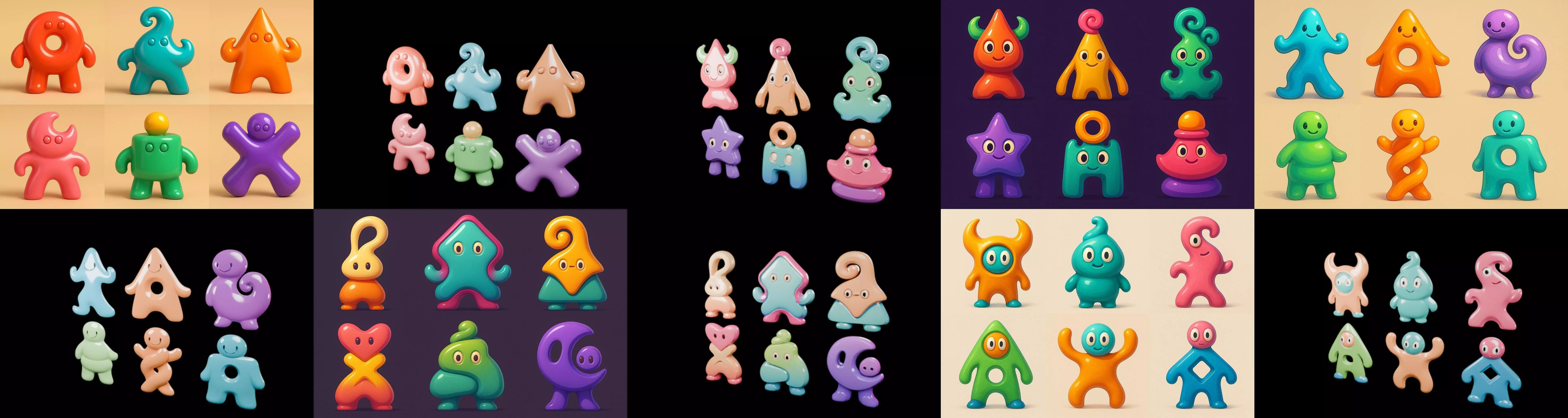 Humanoid Artefack bundle 16 pack 100 glb 3D model_2