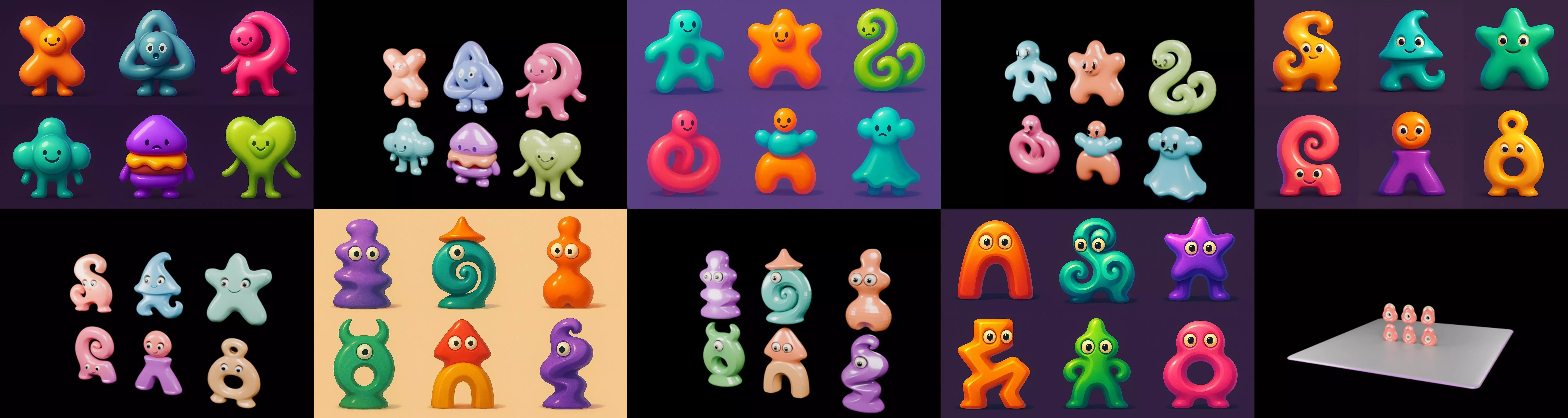 Humanoid Artefack bundle 16 pack 100 glb 3D model_15