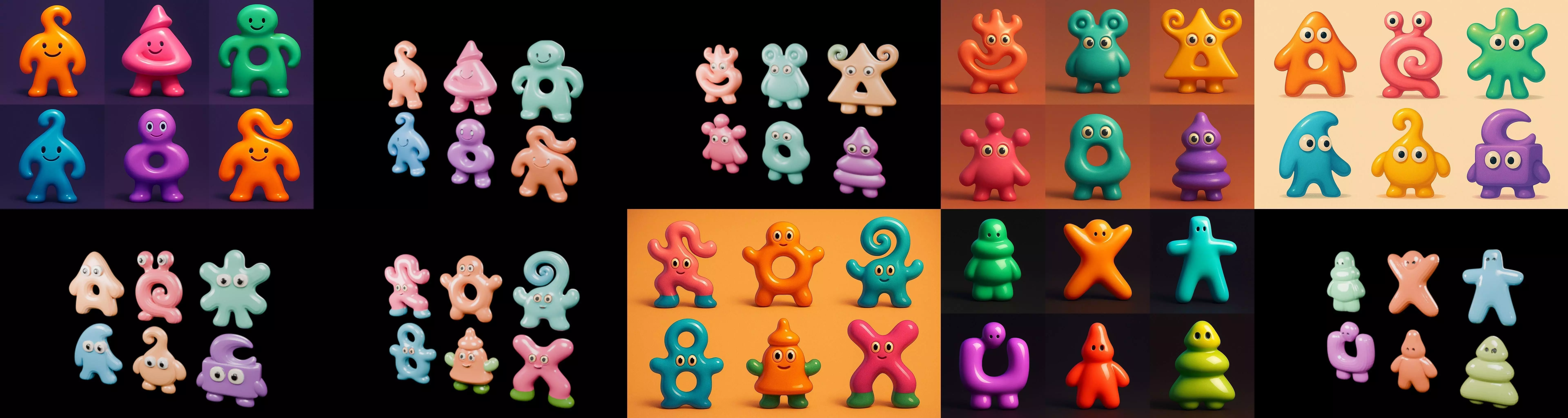 Humanoid Artefack bundle 16 pack 100 glb 3D model_3