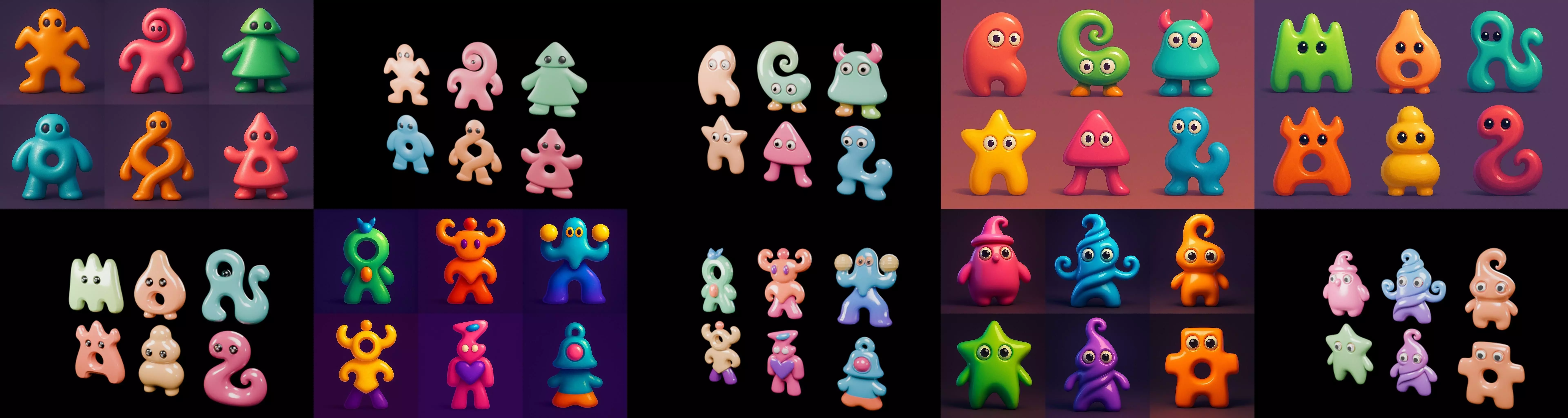 Humanoid Artefack bundle 16 pack 100 glb 3D model_5