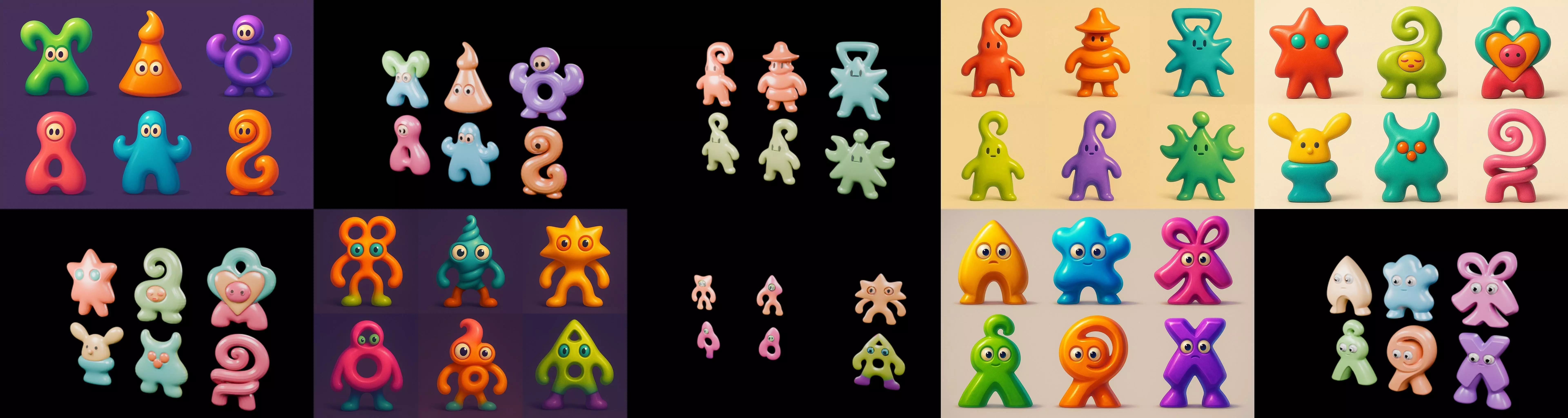 Humanoid Artefack bundle 16 pack 100 glb 3D model_16