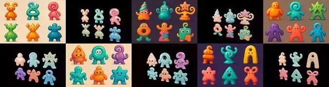 Humanoid Artefack bundle 16 pack 100 glb