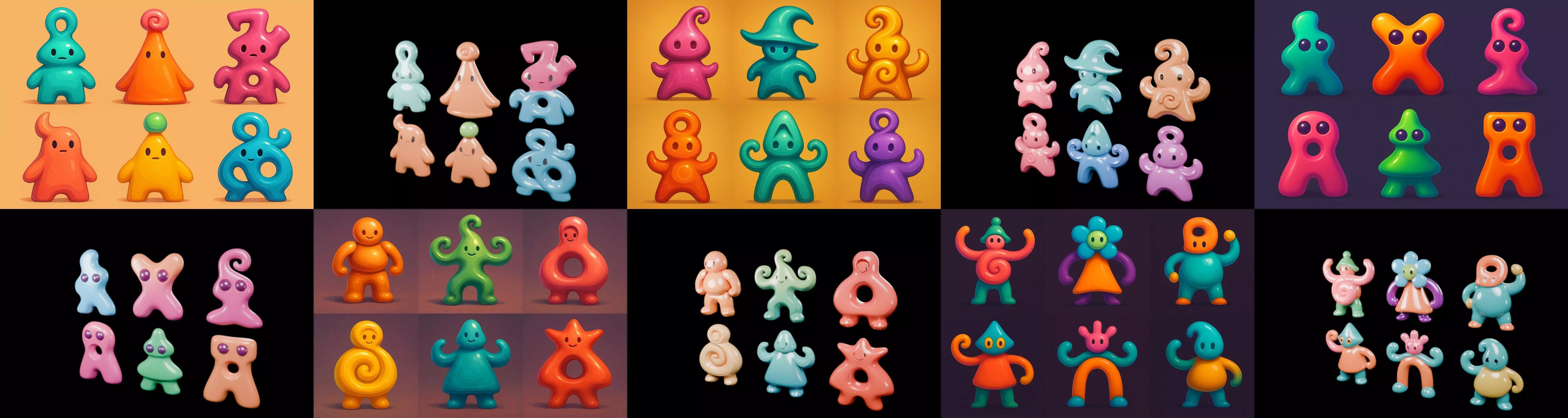 Humanoid Artefack bundle 15 pack 100 glb 3D model_3