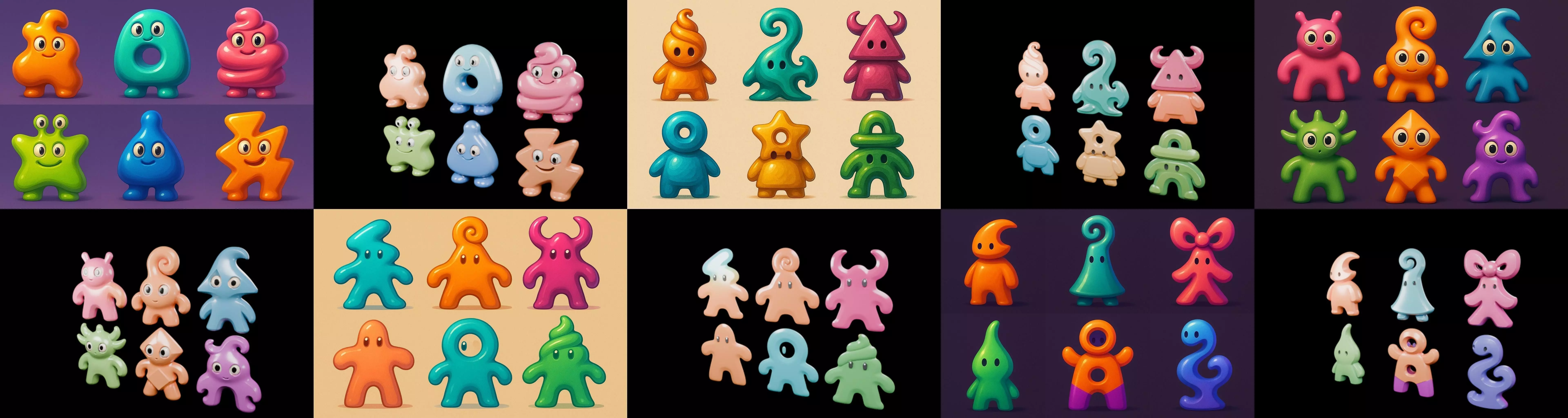 Humanoid Artefack bundle 15 pack 100 glb 3D model_6