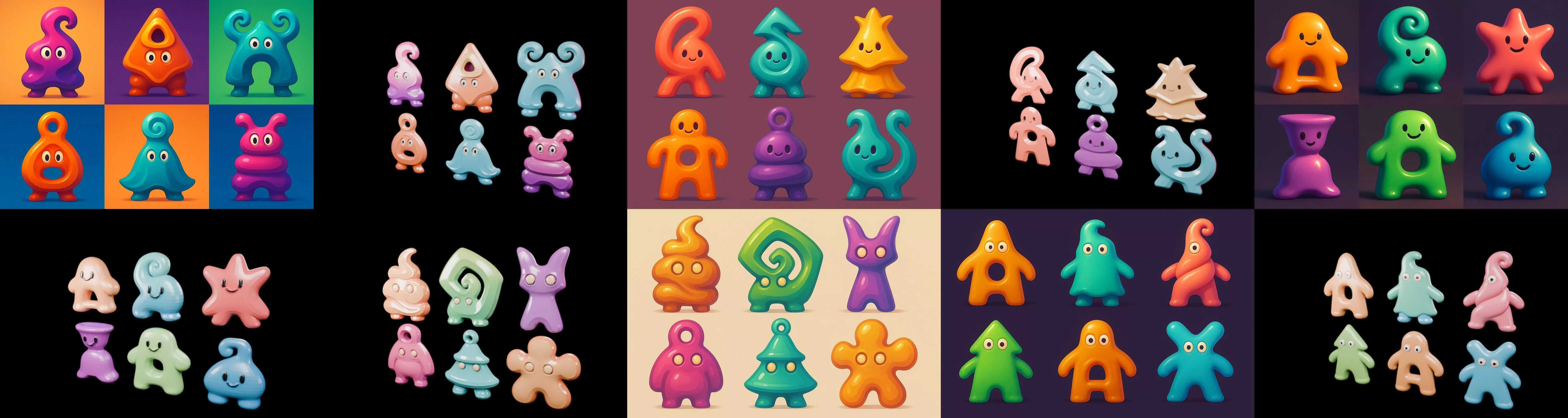 Humanoid Artefack bundle 15 pack 100 glb 3D model_2