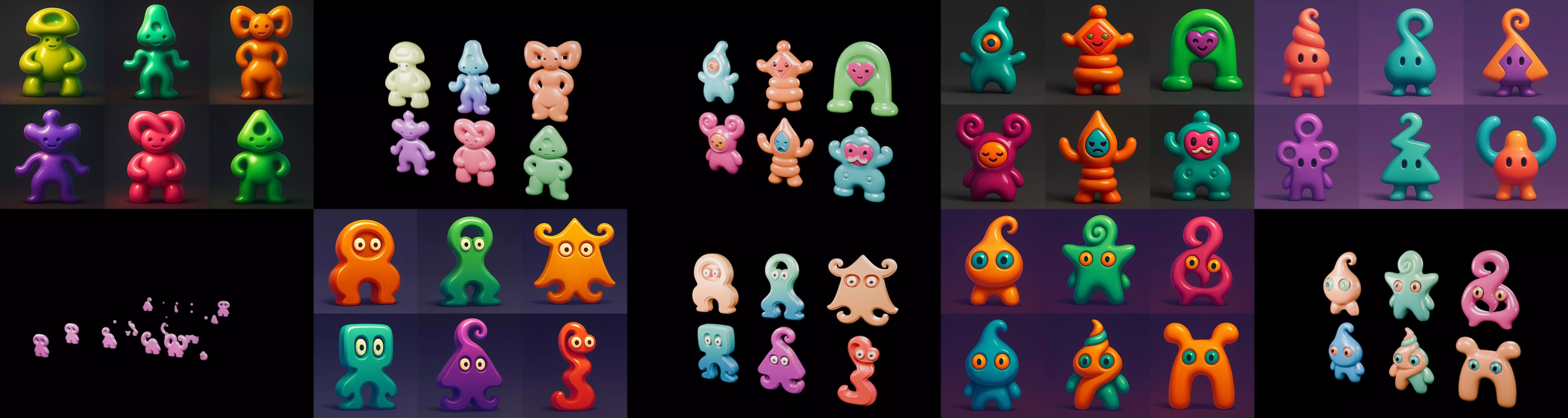 Humanoid Artefack bundle 15 pack 100 glb 3D model_19