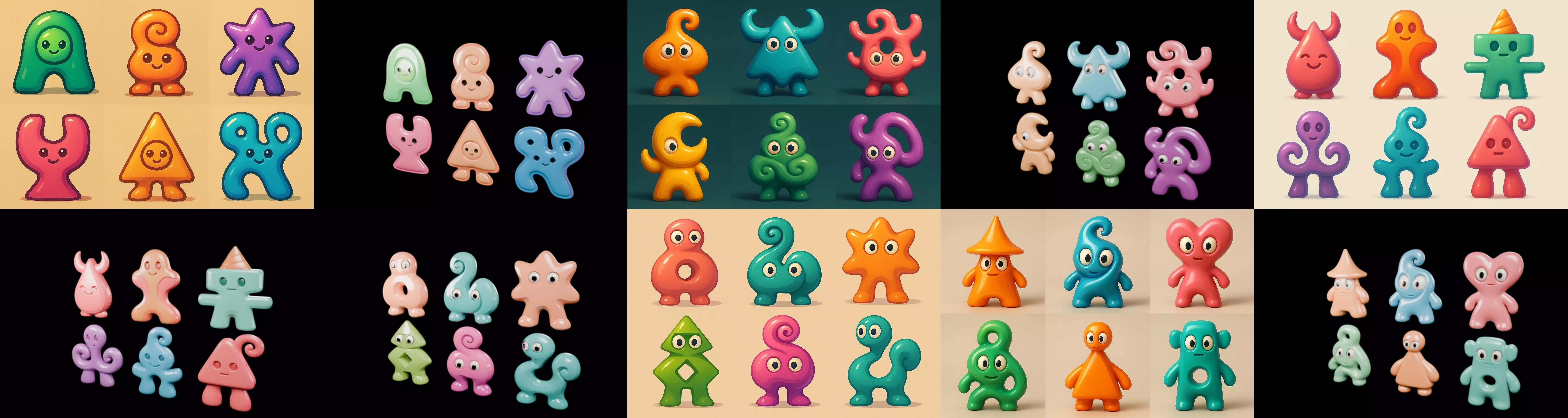 Humanoid Artefack bundle 15 pack 100 glb 3D model_1