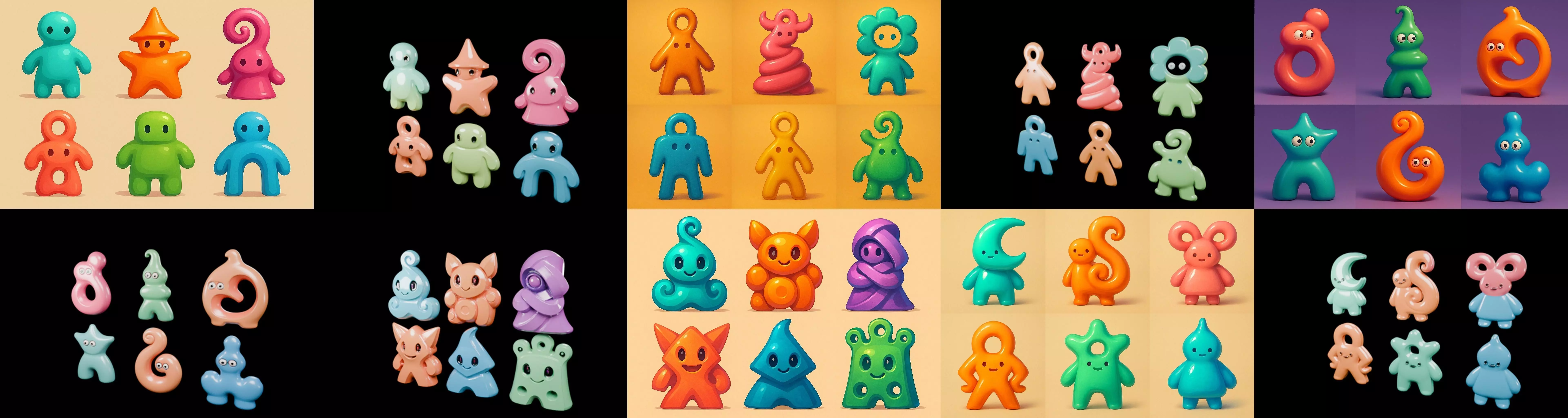 Humanoid Artefack bundle 15 pack 100 glb 3D model_10