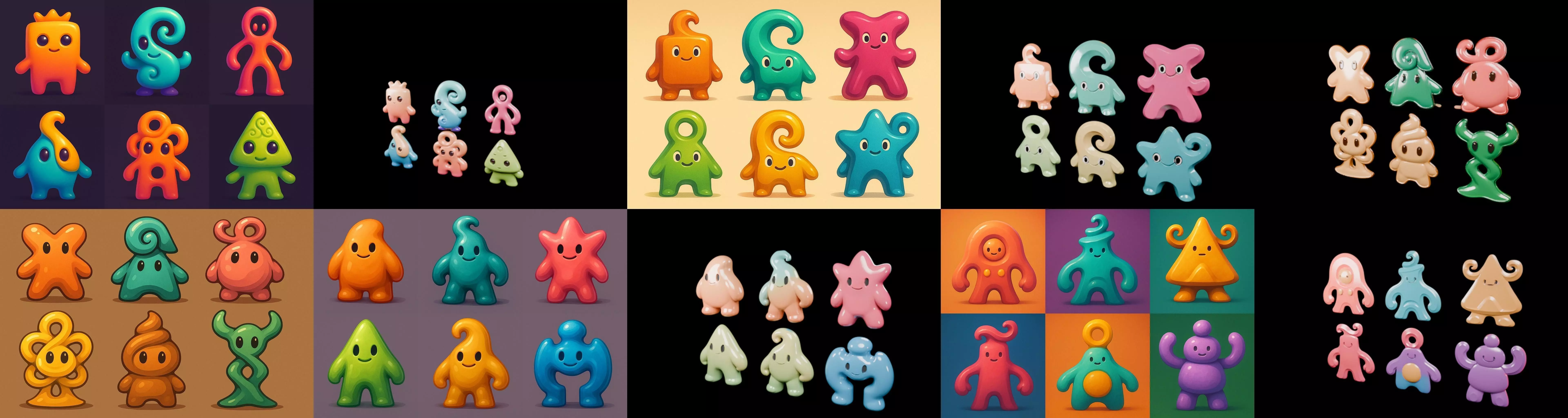 Humanoid Artefack bundle 14 pack 100 glb 3D model_10